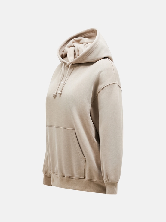 Beige Women Peak Performance Original Terry Hoodie | US-UAEFM9582