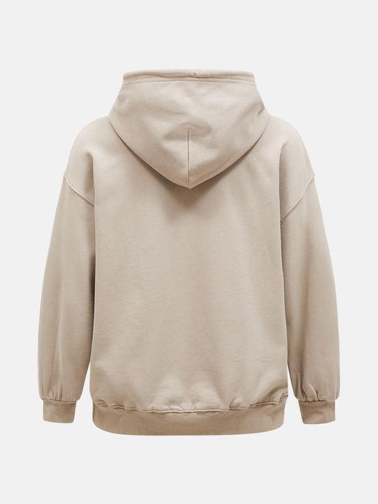 Beige Women Peak Performance Original Terry Hoodie | US-UAEFM9582