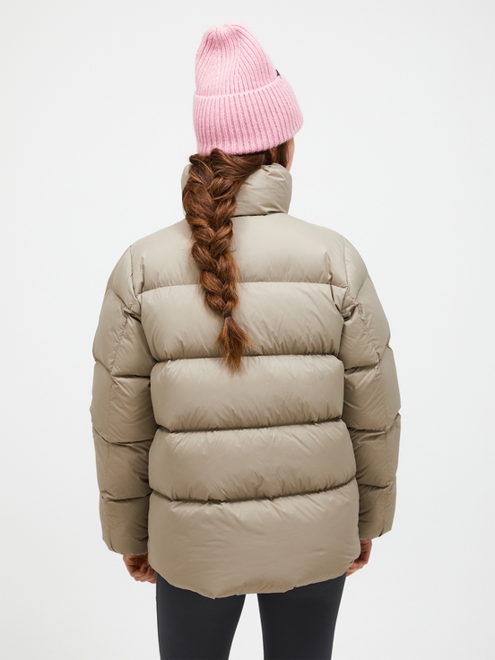 Beige Women Peak Performance Puffer Down Jacket | US-NRYGV7051