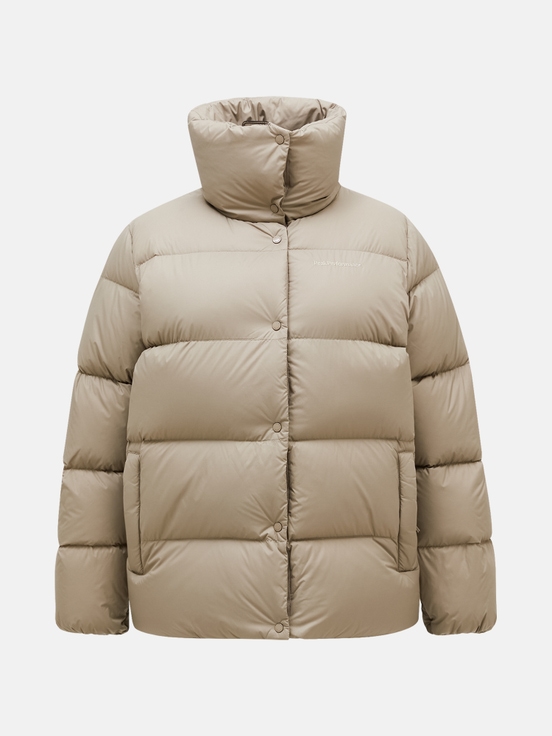 Beige Women Peak Performance Puffer Down Jacket | US-NRYGV7051