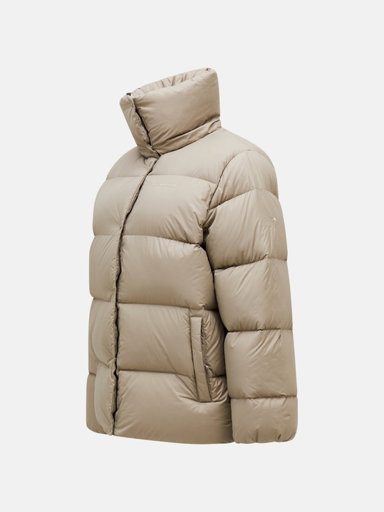 Beige Women Peak Performance Puffer Down Jacket | US-NRYGV7051