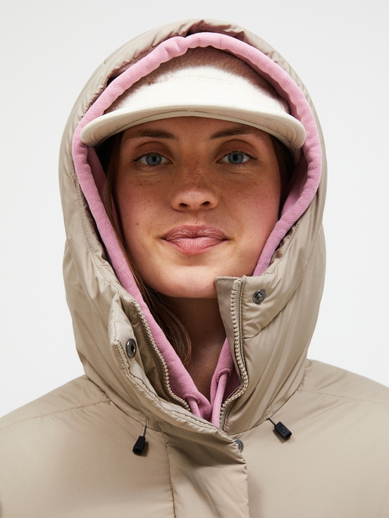 Beige Women Peak Performance Quiver Down Parka | US-LZCFK3804