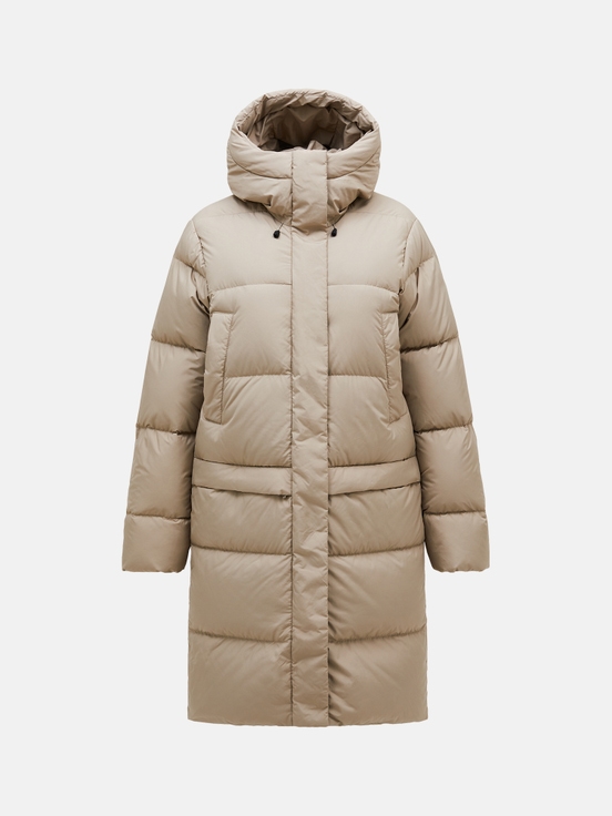 Beige Women Peak Performance Quiver Down Parka | US-LZCFK3804