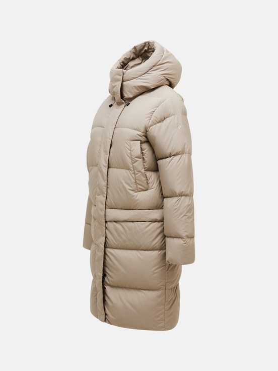 Beige Women Peak Performance Quiver Down Parka | US-LZCFK3804