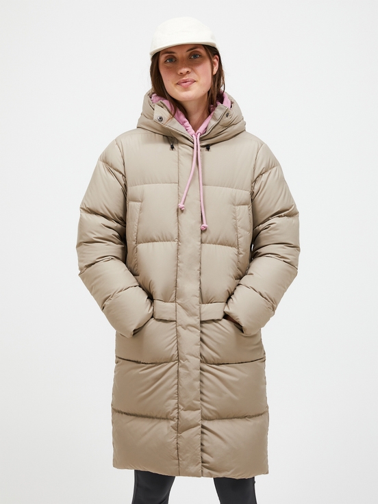 Beige Women Peak Performance Quiver Down Parka | US-LZCFK3804