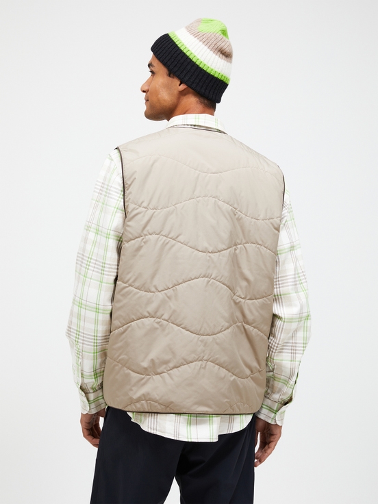 Beige / Dark Brown Men Peak Performance Insulated Reversible Vest | US-AISJC3419