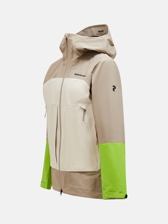 Beige / Green Men Peak Performance Vislight Gore-tex C-knit 3l Shell Ski Jacket | US-VNZGQ7945