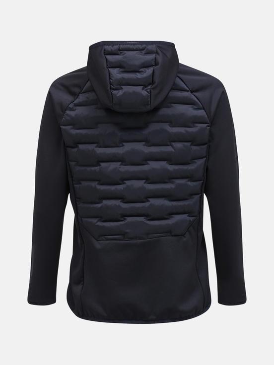 Black Men Peak Performance Argon Hybrid Hood Winter Jacket | US-MKJDG8017