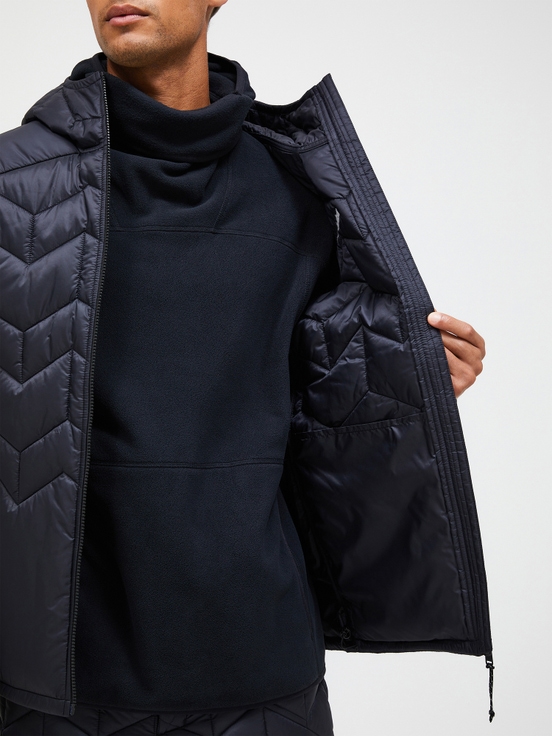 Black Men Peak Performance Elevate Hood Down Jacket | US-QWSVH2158