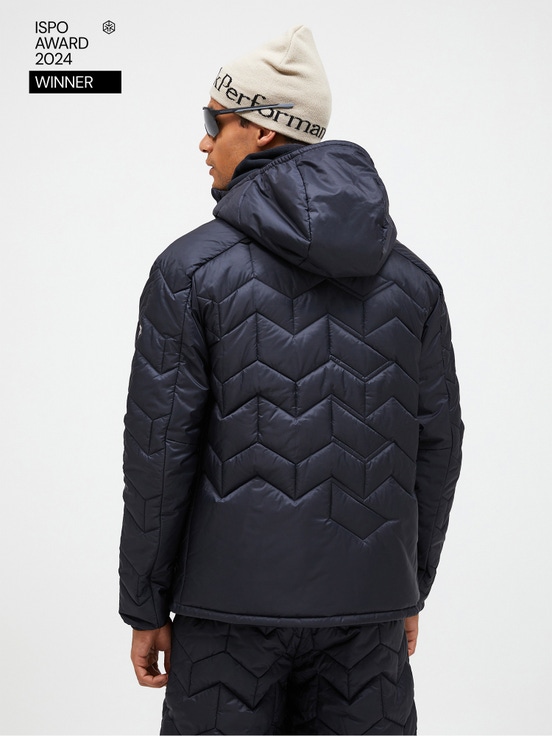 Black Men Peak Performance Elevate Hood Down Jacket | US-QWSVH2158