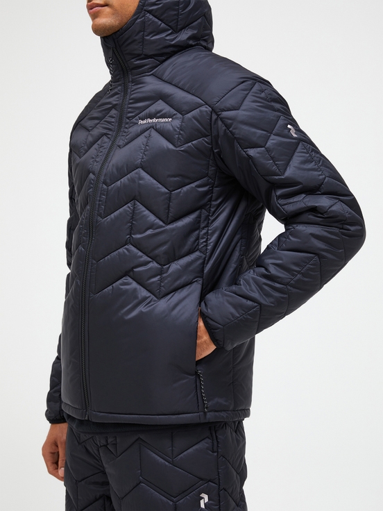 Black Men Peak Performance Elevate Hood Down Jacket | US-QWSVH2158