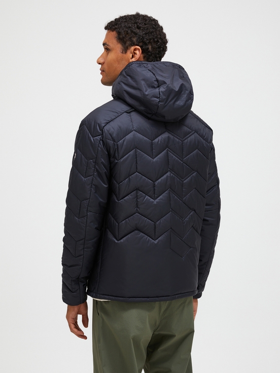 Black Men Peak Performance Elevate Hood Down Jacket | US-QWSVH2158