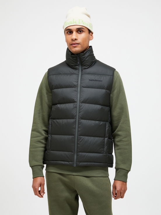 Black Men Peak Performance Frost Explorer Vest | US-IVNSQ3786