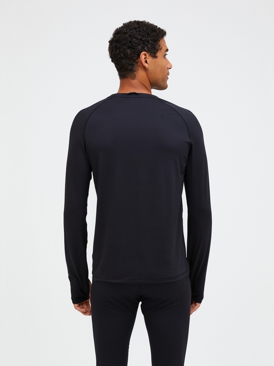 Black Men Peak Performance Fwt Spirit Crew Synthetic Base Layer | US-GLOQA8420