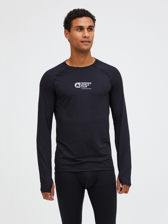 Black Men Peak Performance Fwt Spirit Crew Synthetic Base Layer | US-GLOQA8420