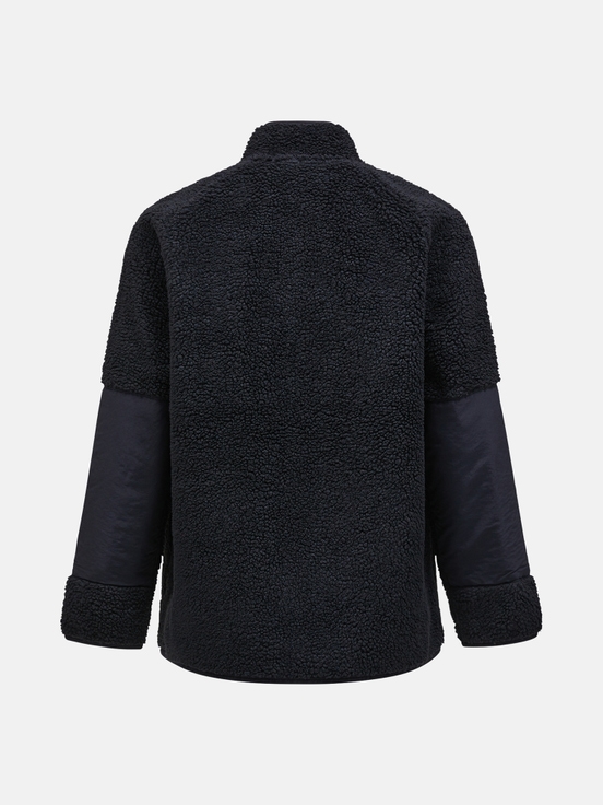 Black Men Peak Performance Heavy Pile Oversized Fleece Jacket | US-VKWAN0975