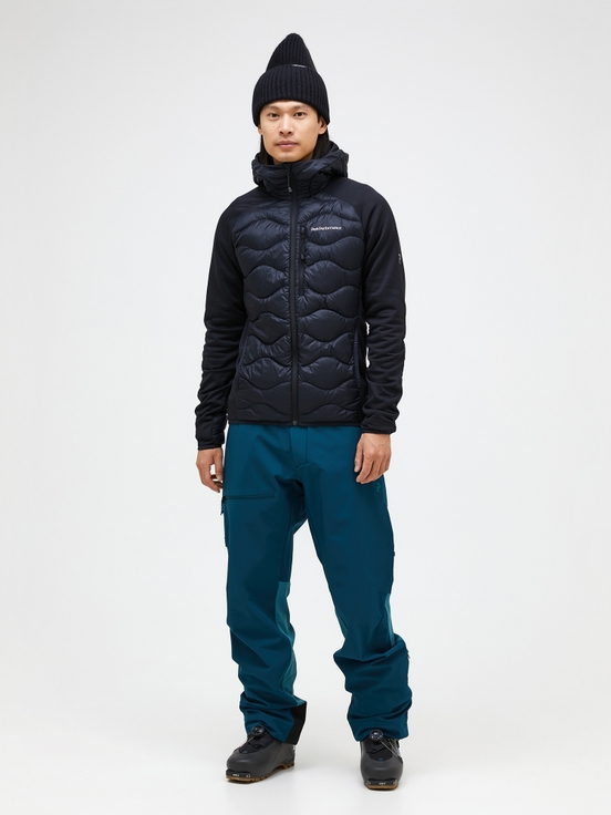 Black Men Peak Performance Helium Hybrid Hood Down Jacket | US-ISPYF5321