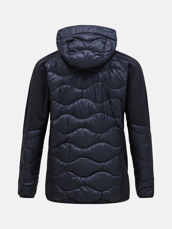 Black Men Peak Performance Helium Hybrid Hood Down Jacket | US-ISPYF5321