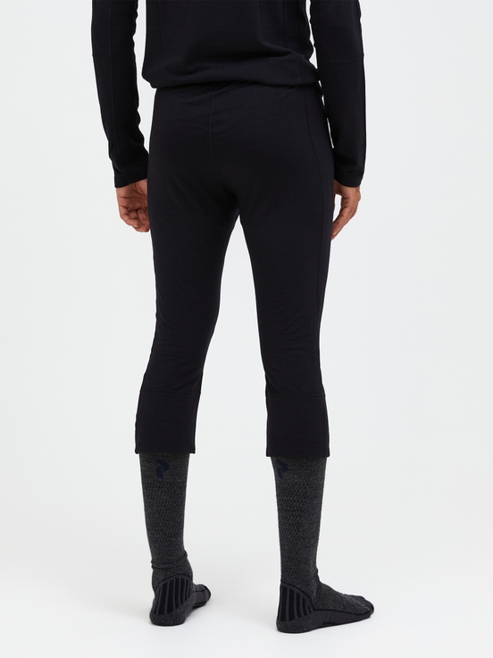 Black Men Peak Performance Magic 3/4 Long Johns Base Layer Pants | US-DMATE7239