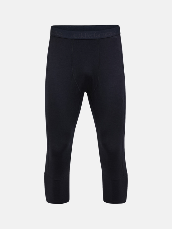 Black Men Peak Performance Magic 3/4 Long Johns Base Layer Pants | US-DMATE7239