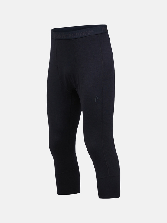 Black Men Peak Performance Magic 3/4 Long Johns Base Layer Pants | US-DMATE7239