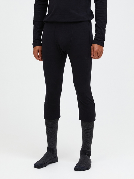 Black Men Peak Performance Magic 3/4 Long Johns Base Layer Pants | US-DMATE7239