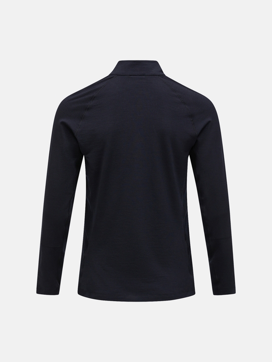 Black Men Peak Performance Magic Half Zip Wool-blend Base Layer | US-MLXAY3628