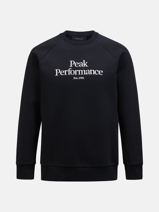 Black Men Peak Performance Original Crew Sweatshirt | US-XGHBU7609