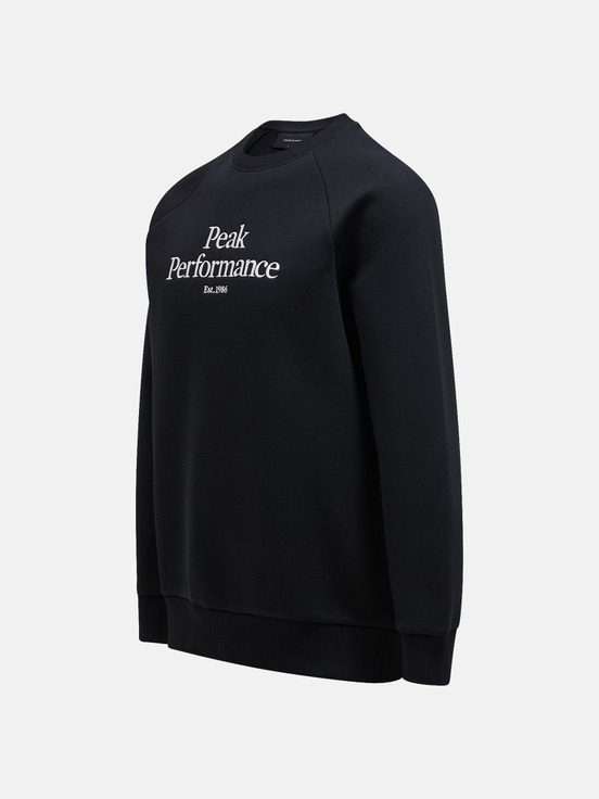 Black Men Peak Performance Original Crew Sweatshirt | US-XGHBU7609