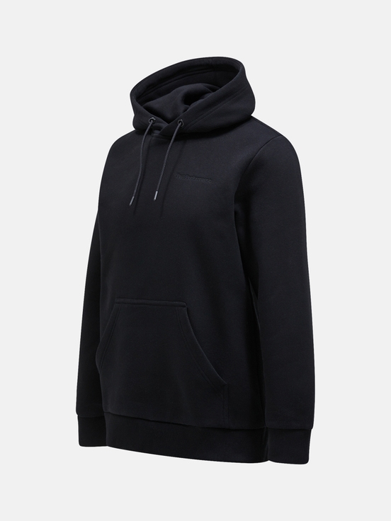 Black Men Peak Performance Original Small Logo Hood Hoodie | US-QCFSN3842