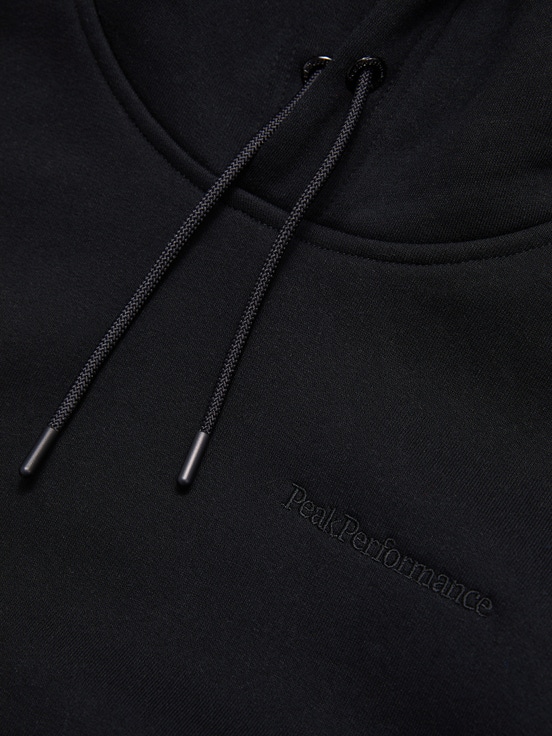 Black Men Peak Performance Original Small Logo Hood Hoodie | US-QCFSN3842