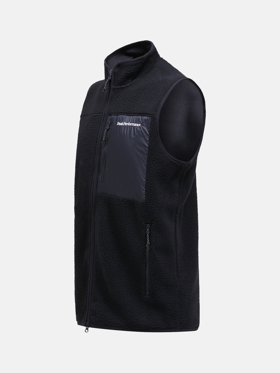 Black Men Peak Performance Pile Vest | US-NPVEU5769