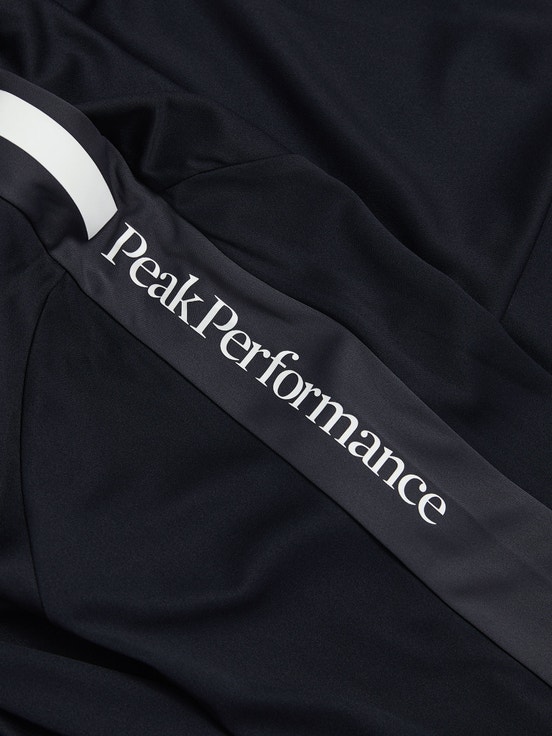 Black Men Peak Performance Player Longsleeve Polo Shirts | US-XNHRE1938