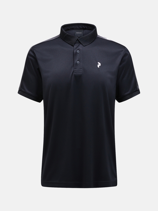 Black Men Peak Performance Player Polo Polo Shirts | US-LIUOA8461