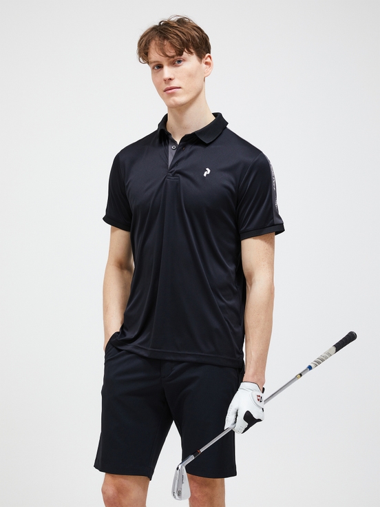 Black Men Peak Performance Player Polo Polo Shirts | US-LIUOA8461