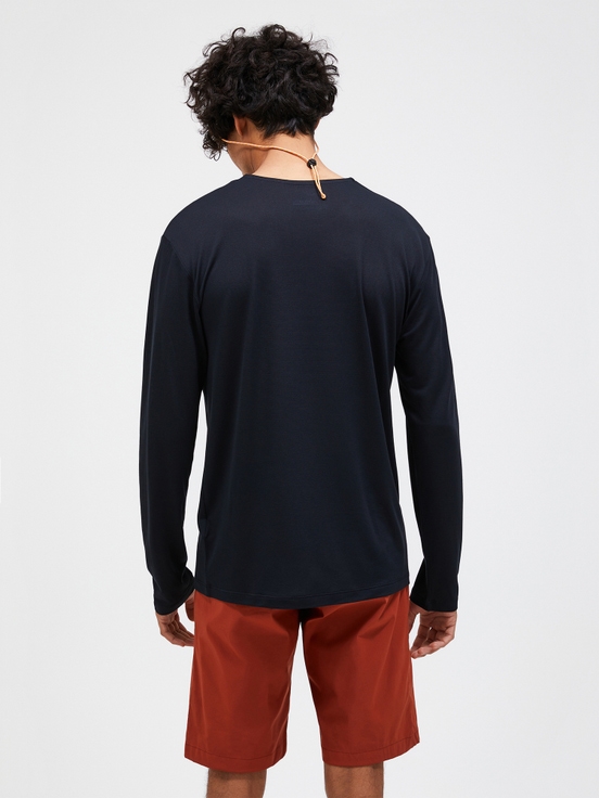 Black Men Peak Performance Polartec® Delta™ Longsleeve T-shirt | US-ALXME0382