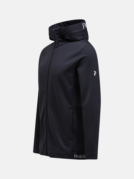 Black Men Peak Performance Rider Tech Zip Hood Midlayers | US-PVAHK7813