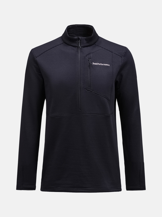 Black Men Peak Performance Trail Polartec® Power Grid™ Half Zip Fleece | US-WYDVI1874