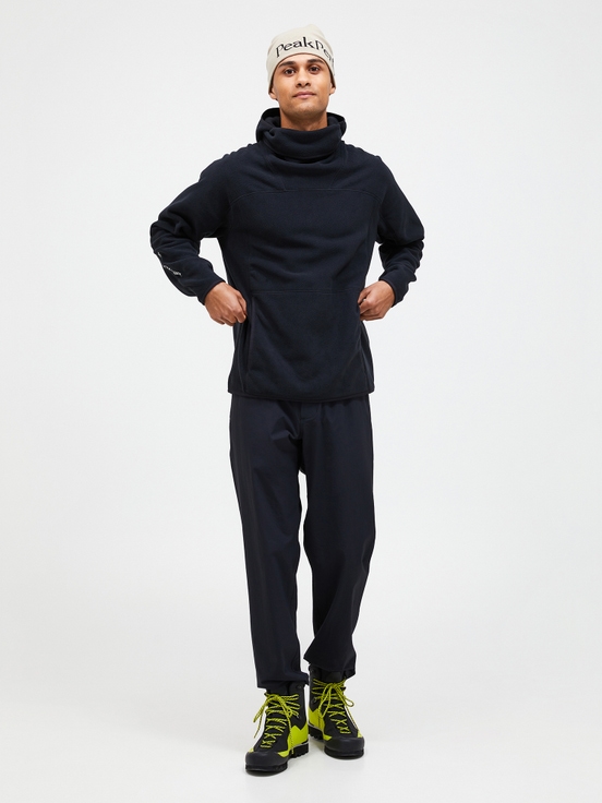 Black Men Peak Performance Treeline Fleece Hoodie | US-WRZOY3769