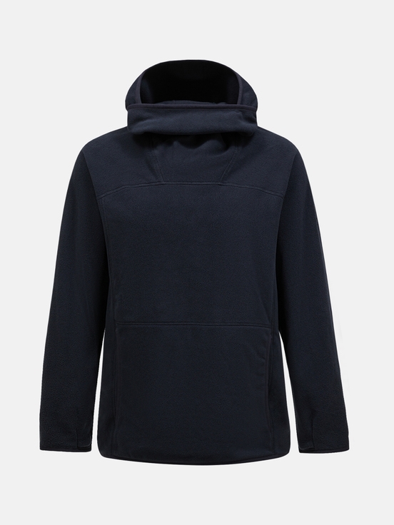 Black Men Peak Performance Treeline Fleece Hoodie | US-WRZOY3769