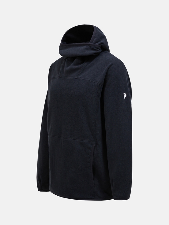 Black Men Peak Performance Treeline Fleece Hoodie | US-WRZOY3769