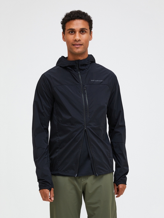 Black Men Peak Performance Vislight Wind Jacket | US-SRBMJ1587