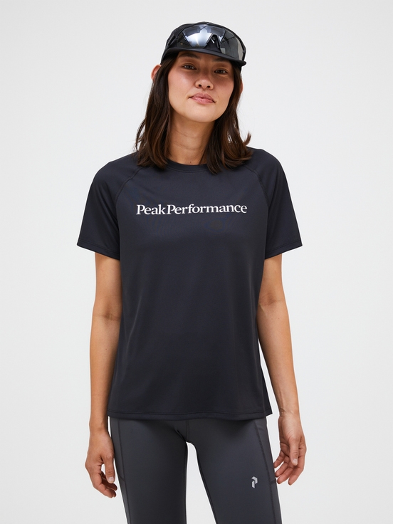 Black Women Peak Performance Active T-shirt | US-FGQIV2814