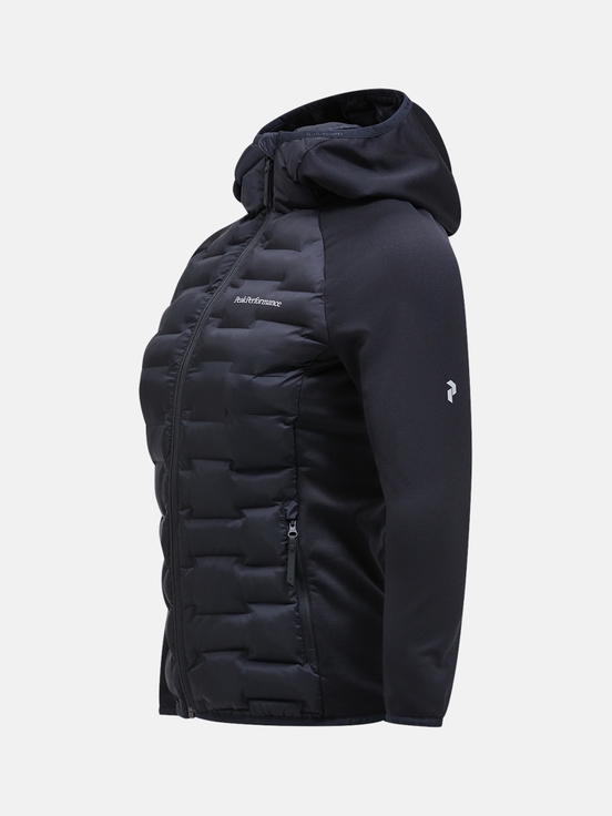 Black Women Peak Performance Argon Hybrid Hood Winter Jacket | US-YQMRK0294