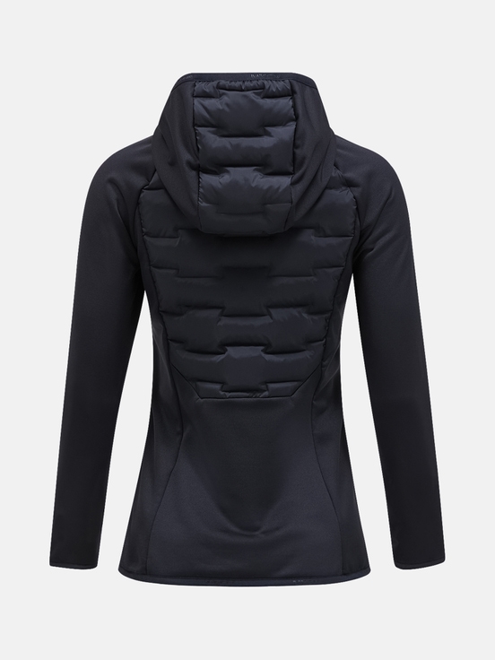 Black Women Peak Performance Argon Hybrid Hood Winter Jacket | US-YQMRK0294