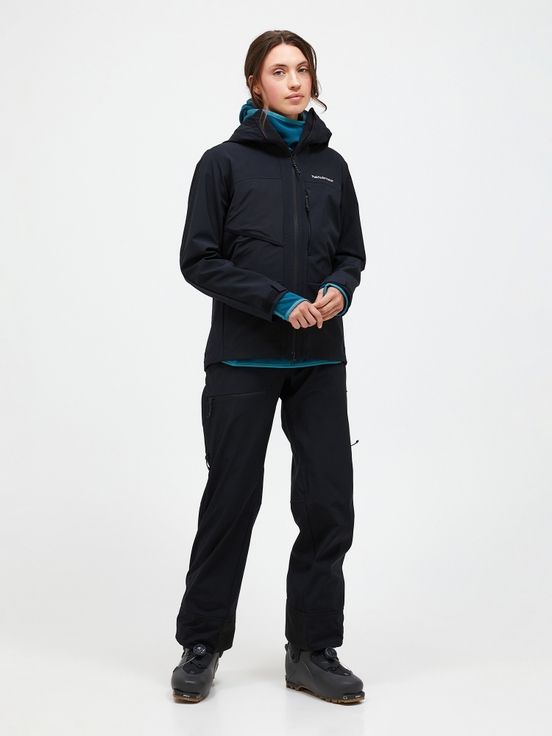 Black Women Peak Performance Ascent Softshell Ski Jacket | US-WSYQD7102