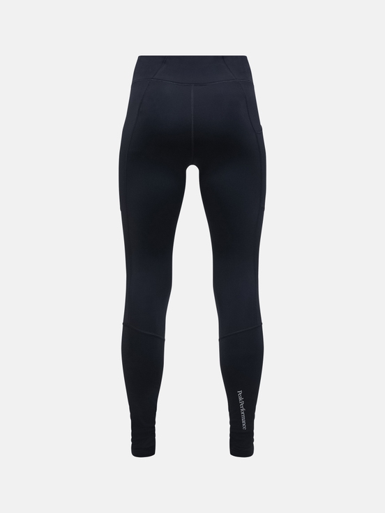 Black Women Peak Performance Brushed Back Tights | US-SWAMF7084