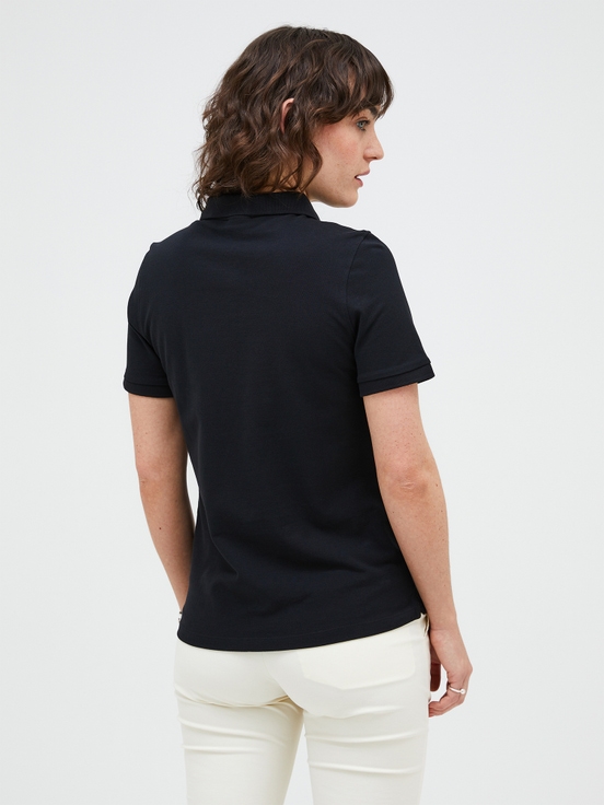 Black Women Peak Performance Classic Cotton Polo Shirts | US-EORLU7683