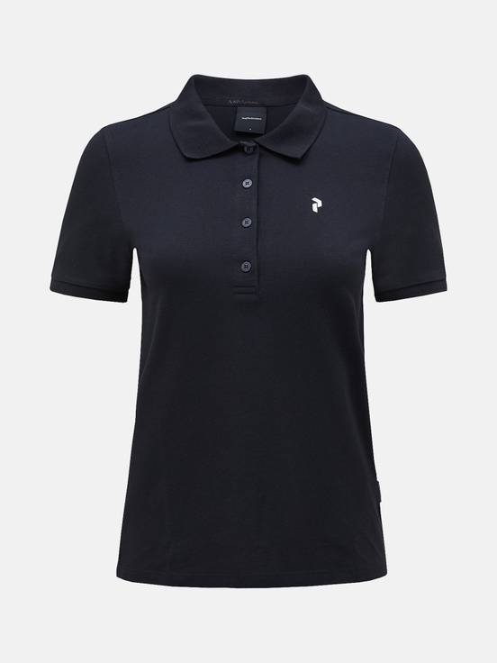 Black Women Peak Performance Classic Cotton Polo Shirts | US-EORLU7683