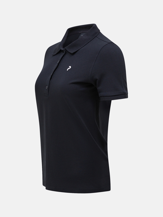 Black Women Peak Performance Classic Cotton Polo Shirts | US-EORLU7683